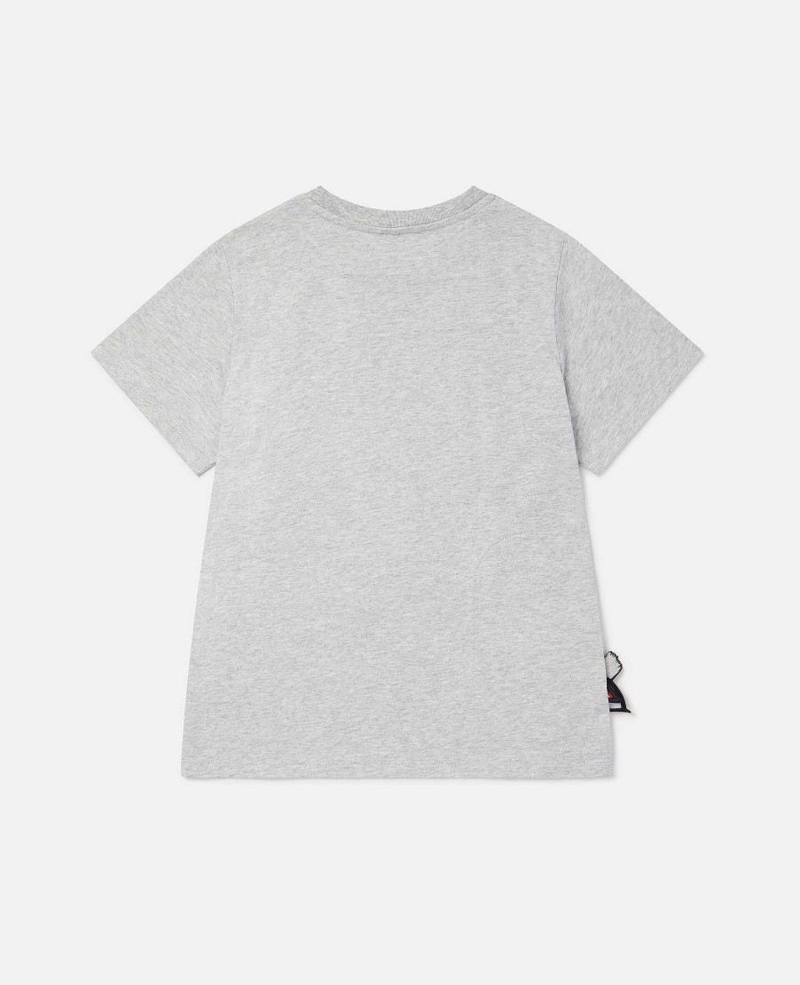 Kids Stella McCartney T-Shirts And Sweatshirt | Angry Bear T-Shirt With Velcro Worm