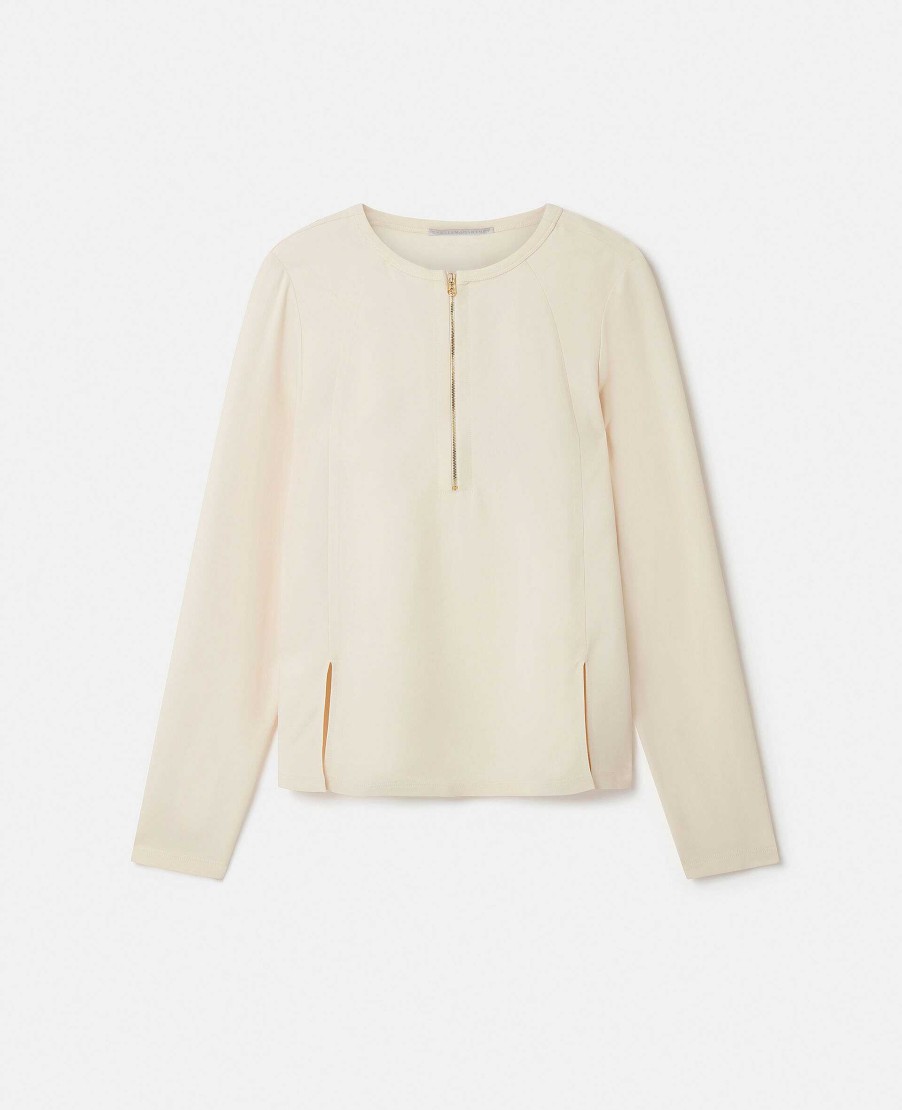 Women Stella McCartney Shirts And Tops | Arlesa Double Split Hem Zip Blouse