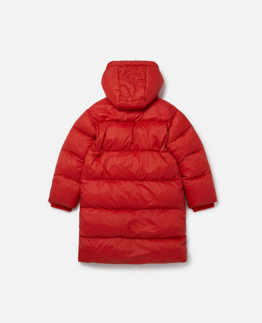 Kids Stella McCartney Outerwear | Hooded Longline Puffer Coat