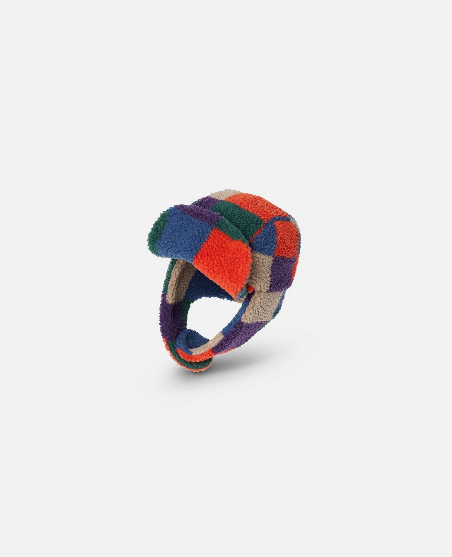 Kids Stella McCartney Shoes And Accessories | Checkerboard Fleece Trapper Hat