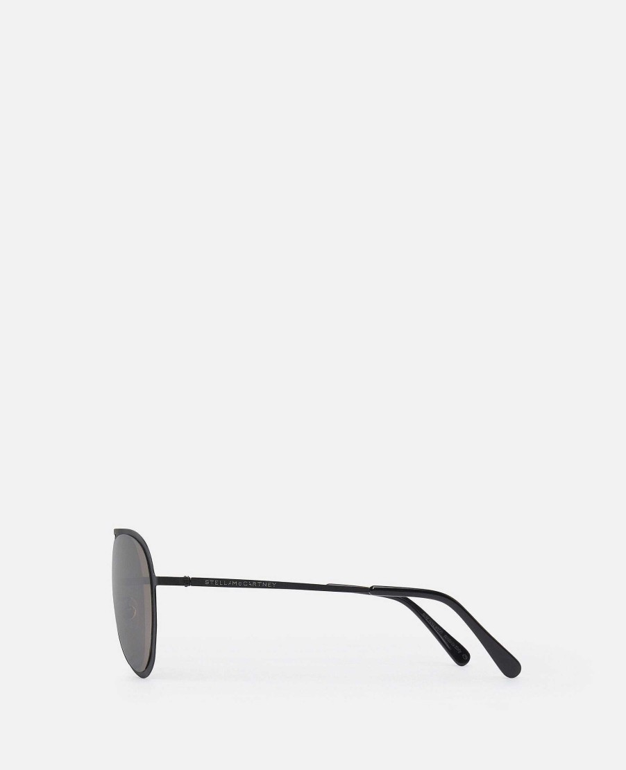 Women Stella McCartney Sunglasses | Metal Aviator Sunglasses