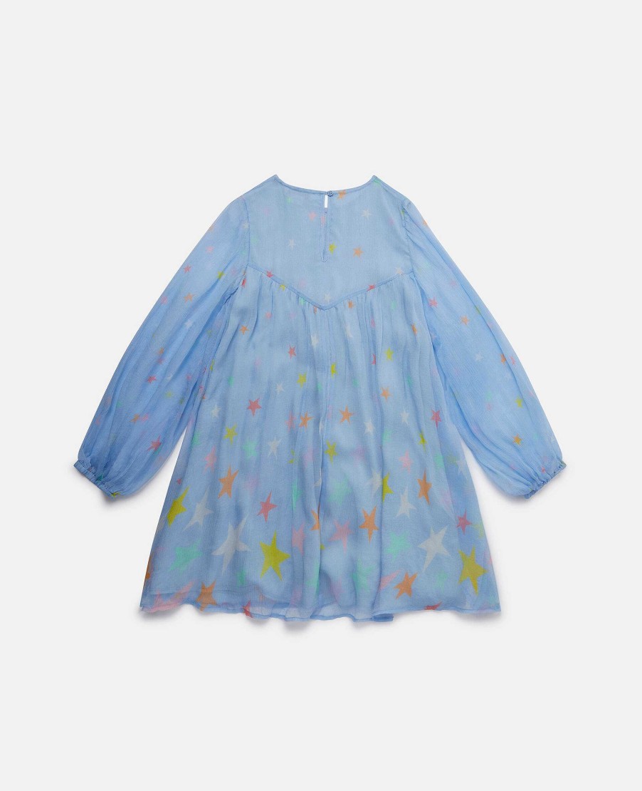 Kids Stella McCartney Dresses And All-In-Ones | Star Print Silk Dress