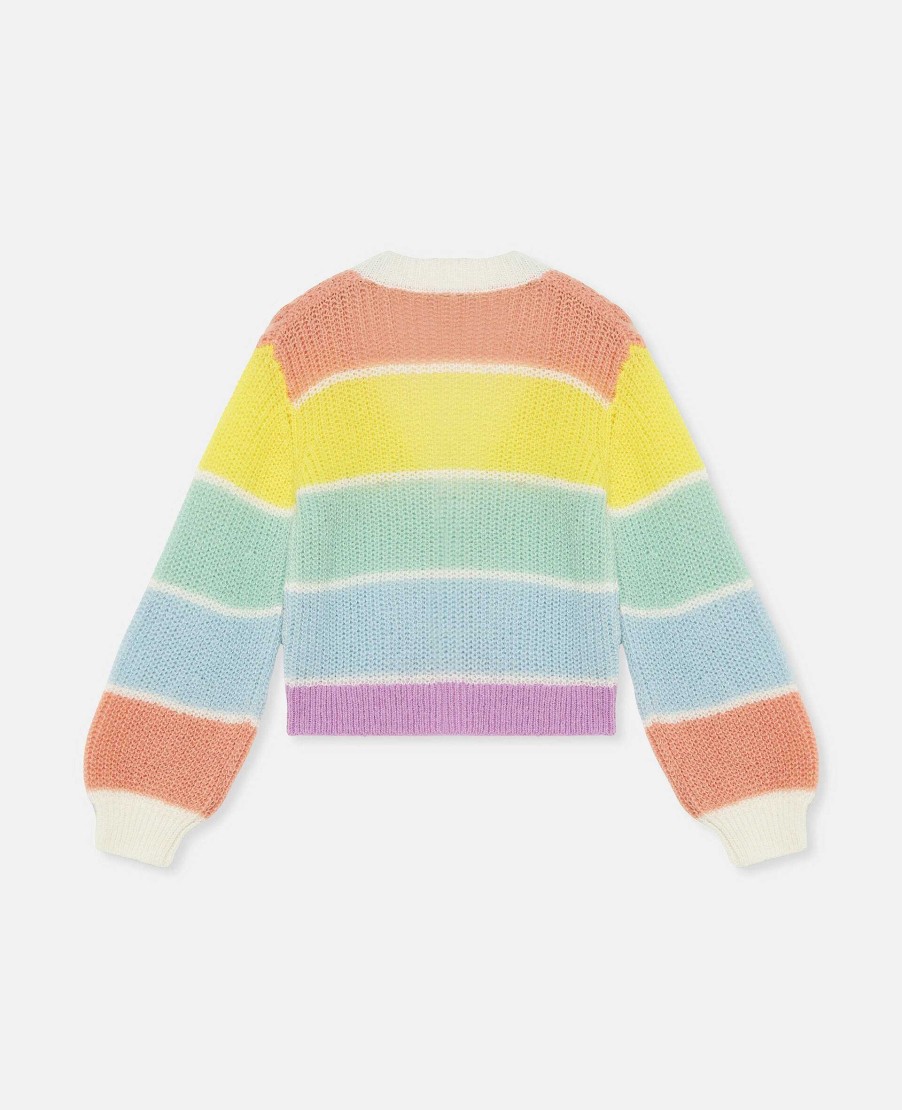 Kids Stella McCartney Jumpers And Cardigans | Rainbow Stripe Cardigan