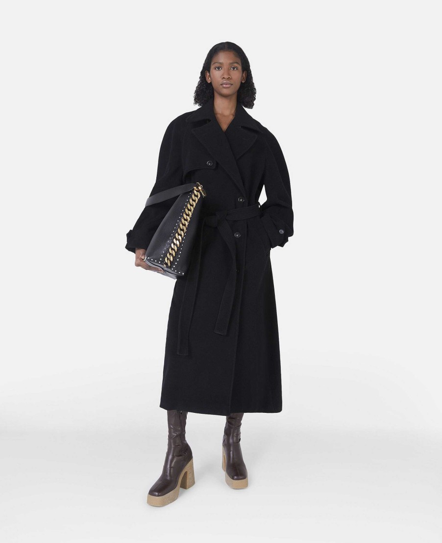 Women Stella McCartney Coats And Jackets | Banana Sleeve Belted Long Coat