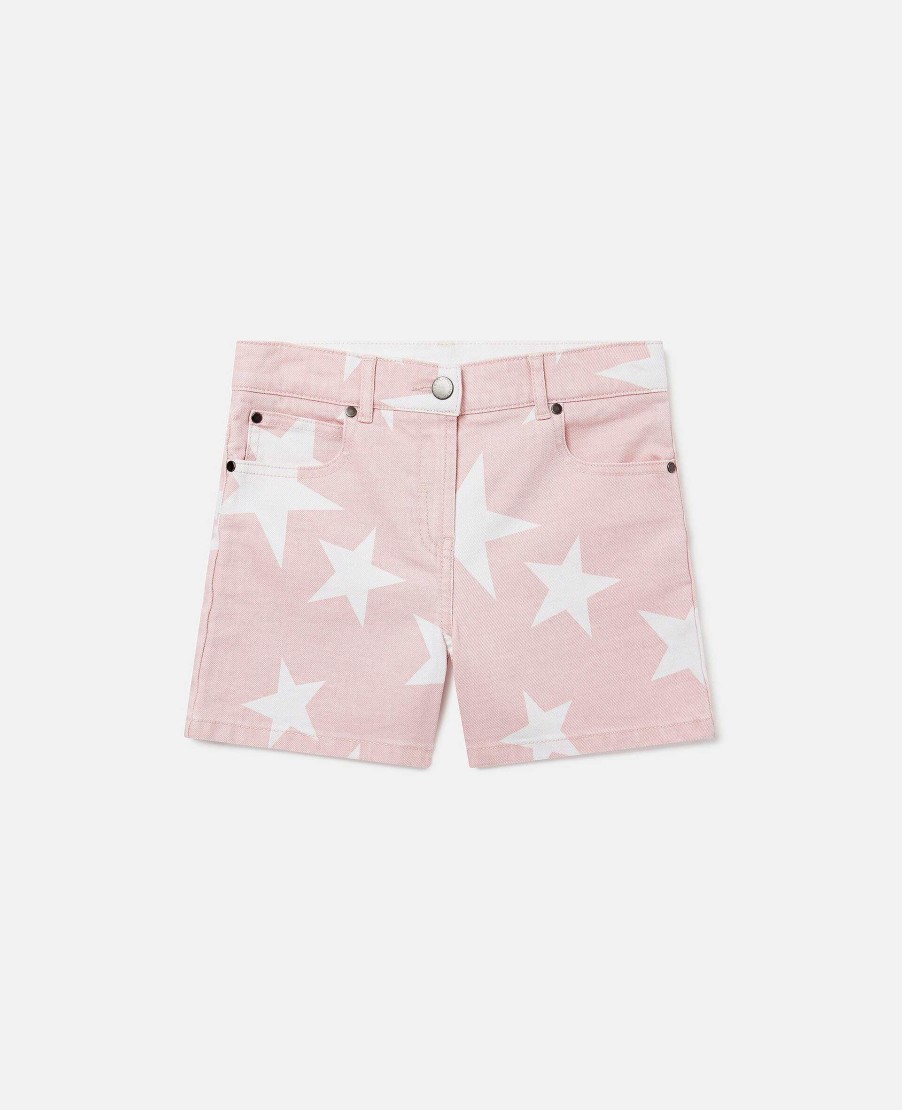 Kids Stella McCartney Trousers And Skirts | Star Print Denim Shorts