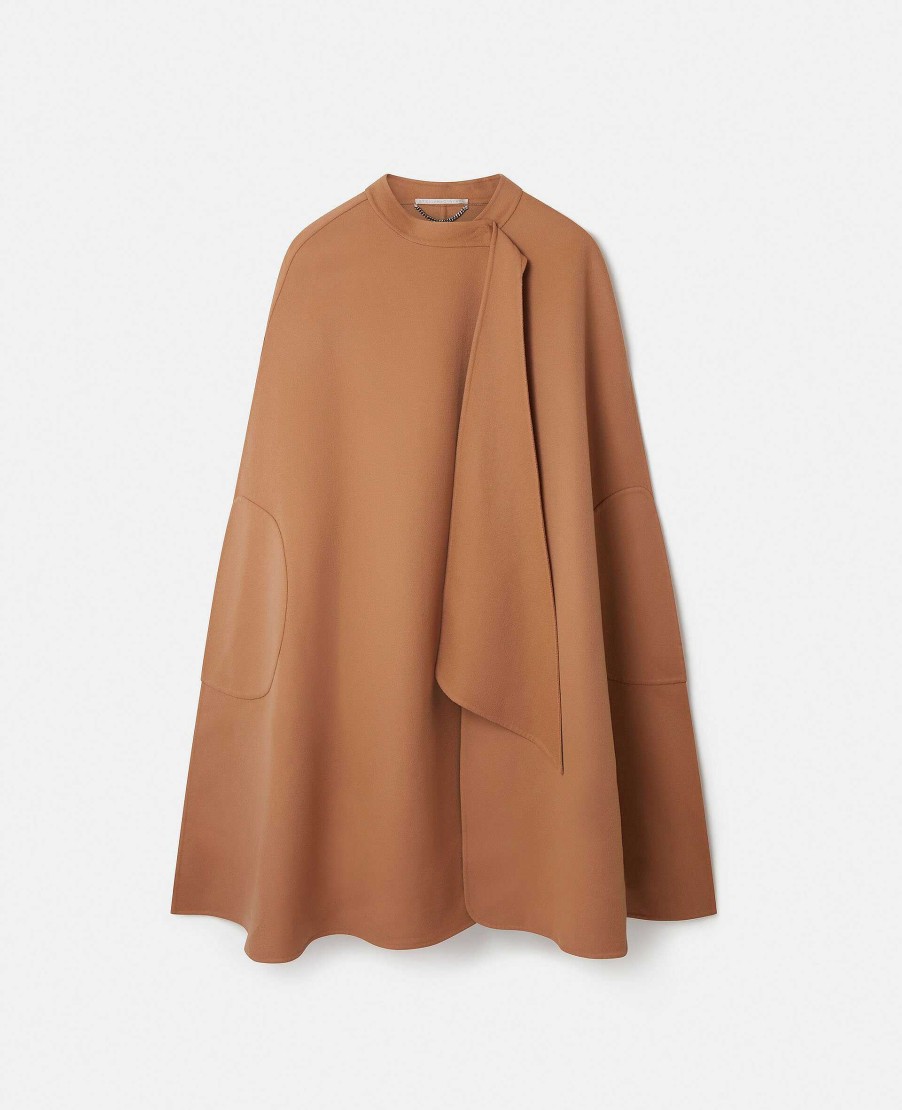 Women Stella McCartney Tailoring | Wool Longline Cape Coat