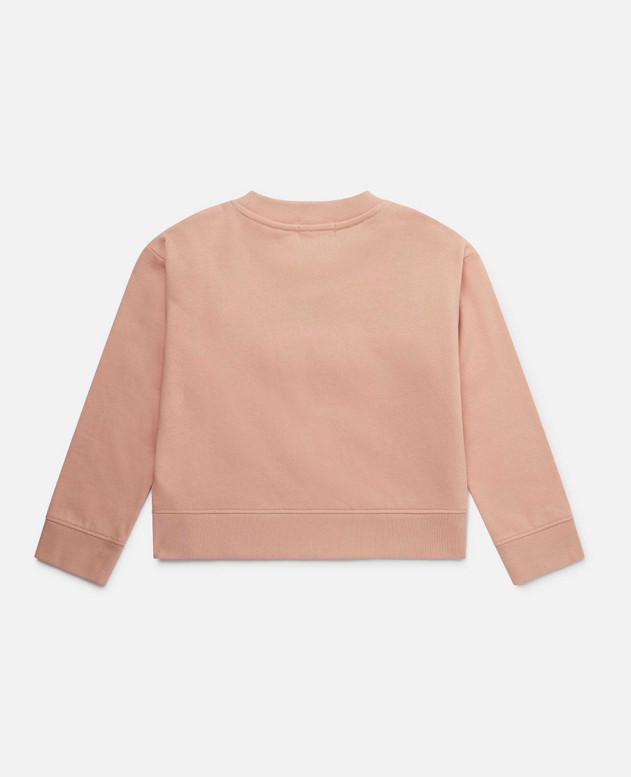 Kids Stella McCartney Jumpers And Cardigans | Acorn Embroidery Collared Sweatshirt