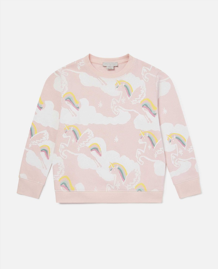 Kids Stella McCartney Jumpers And Cardigans | Rainbow Unicorn Print Sweatshirt