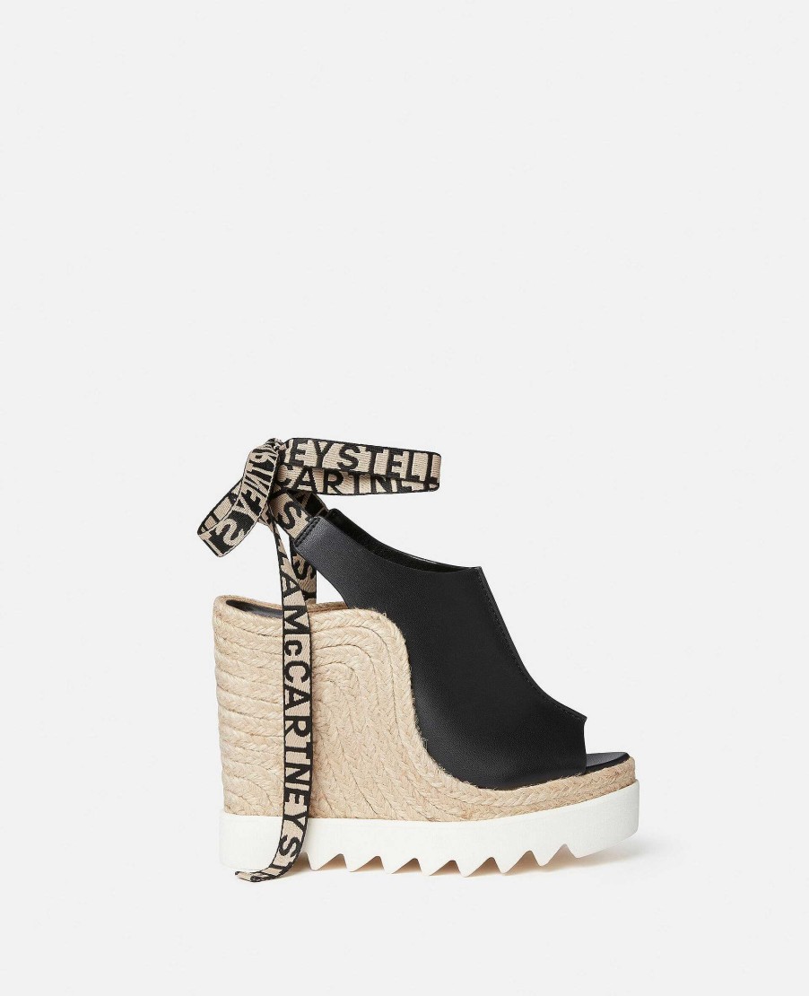 Women Stella McCartney Wedges | Gaia Alter Mat Peeptoe Wedge Espadrilles