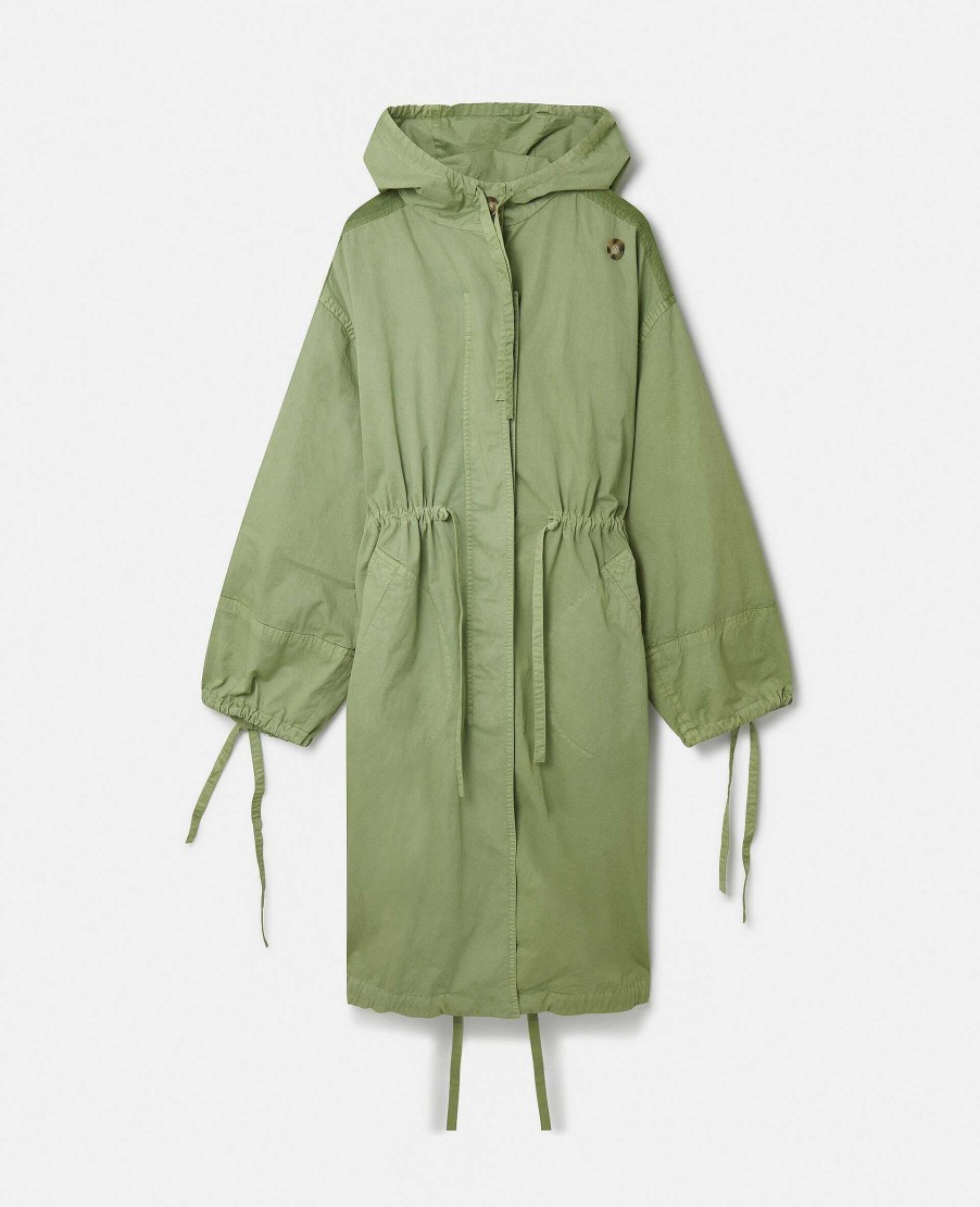 Women Stella McCartney Coats And Jackets | Organic Cotton Drawstring Parka