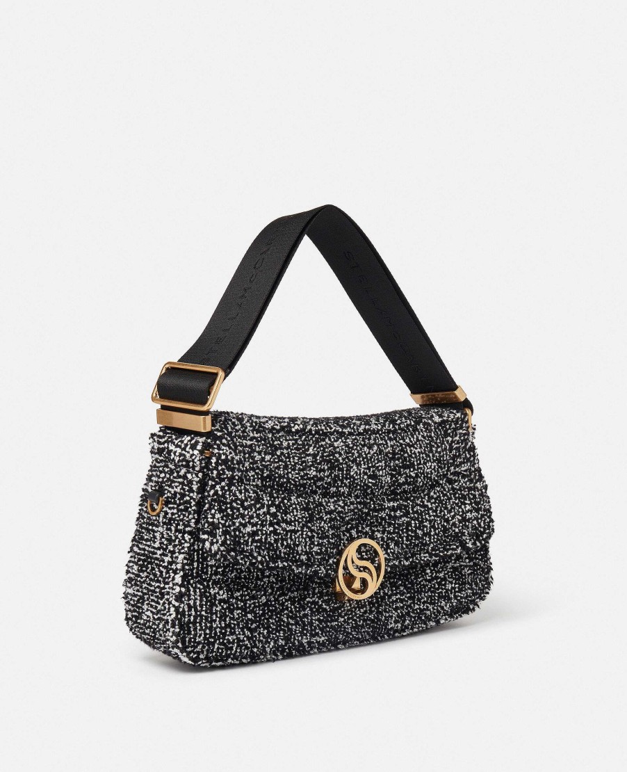 Women Stella McCartney Mini Bags And Clutches | S-Wave Padded Tweed Shoulder Bag