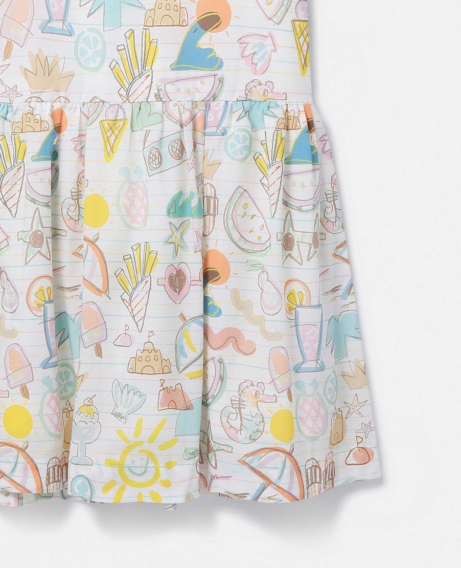 Kids Stella McCartney Dresses And All-In-Ones | Summer Doodles Print Shirt Dress