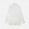 Women Stella McCartney Shirts And Tops | S-Wave Silk Chiffon Tuxedo Shirt