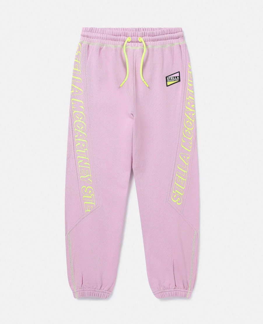 Kids Stella McCartney Trousers And Skirts | Smc Neon Trim Joggers