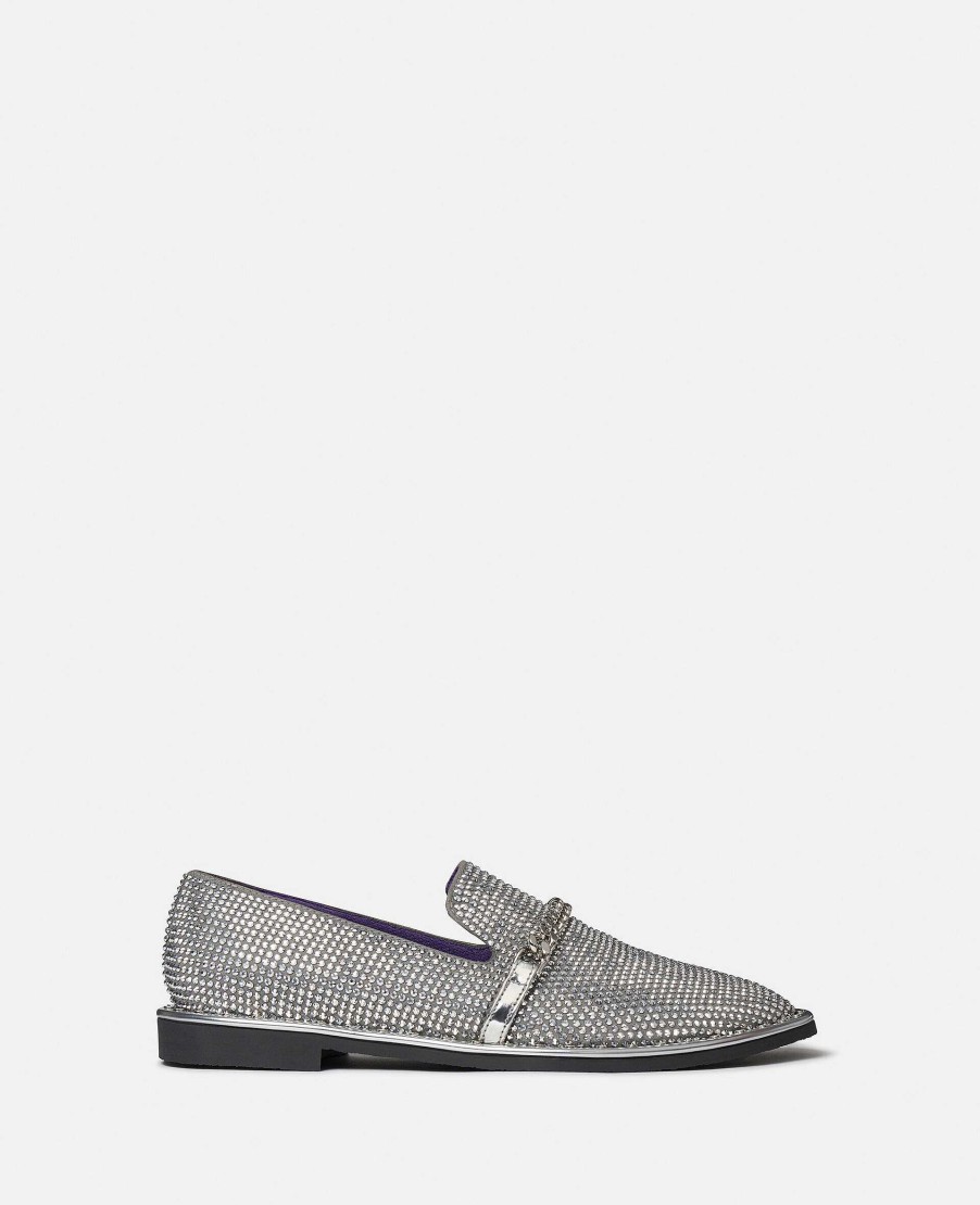 Women Stella McCartney Flats | Falabella Crystal Loafers