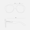 Women Stella McCartney Sunglasses | Logo Chunky Aviator Sunglasses