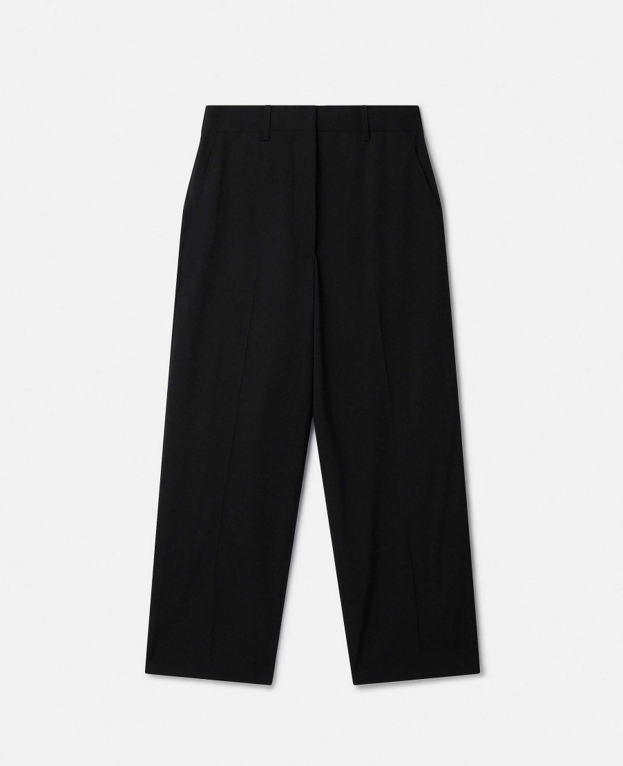 Women Stella McCartney Trousers And Shorts | Wool Cropped Tailored Trousers