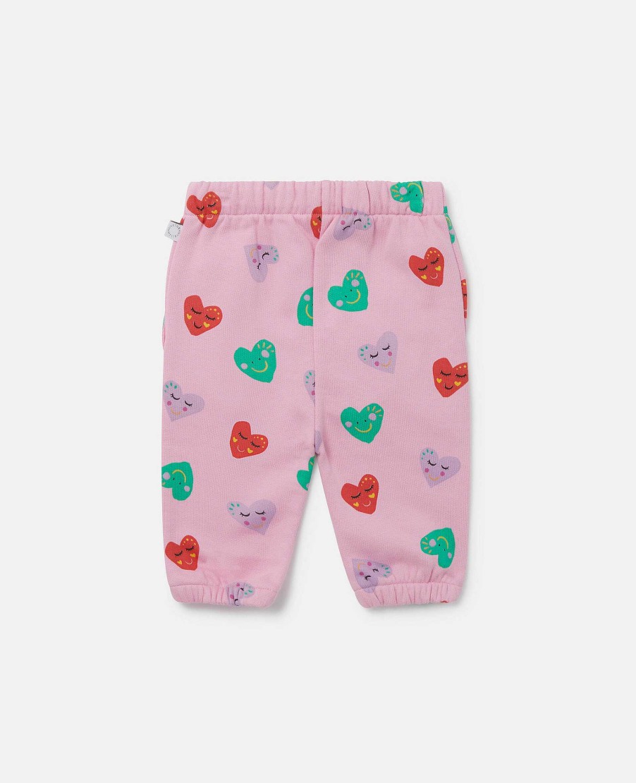 Kids Stella McCartney Baby Girls | Smiling Heart Print Joggers