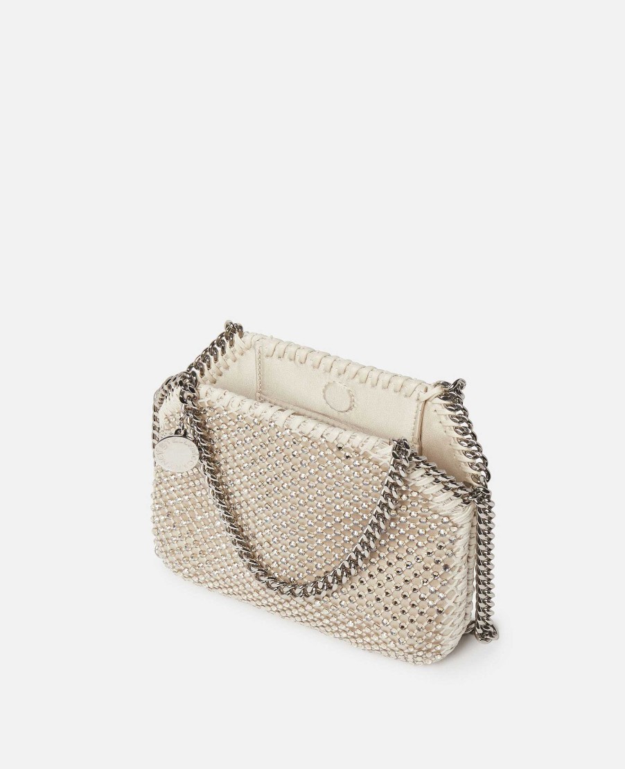 Women Stella McCartney Crossbody Bags | Falabella Crystal Mesh Mini Tote Bag