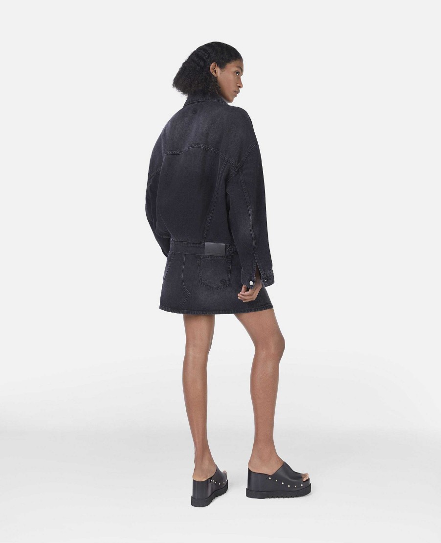 Women Stella McCartney Denim | Falabella Oversized Denim Jacket