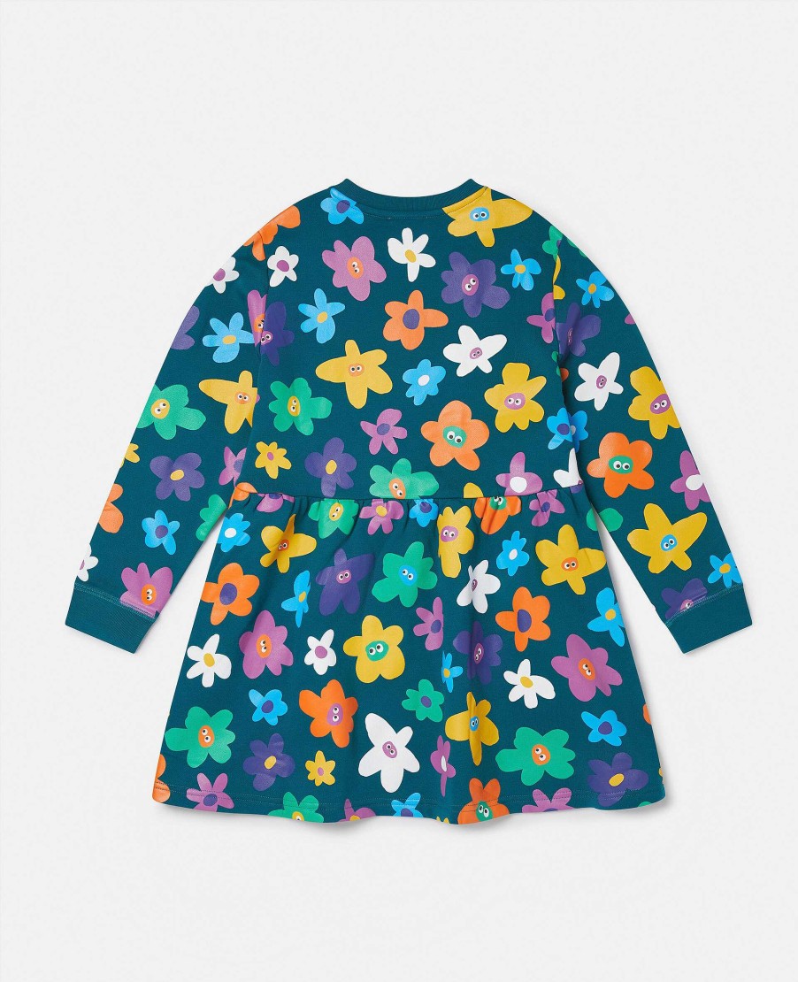 Kids Stella McCartney Dresses And All-In-Ones | Smiling Flower Print Jersey Dress