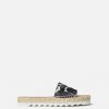 Women Stella McCartney Flats | Gaia Moth Embroidery Espadrille Slides