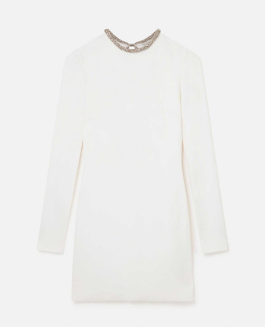 Women Stella McCartney Dresses | Crystal Collar Cocktail Mini Dress