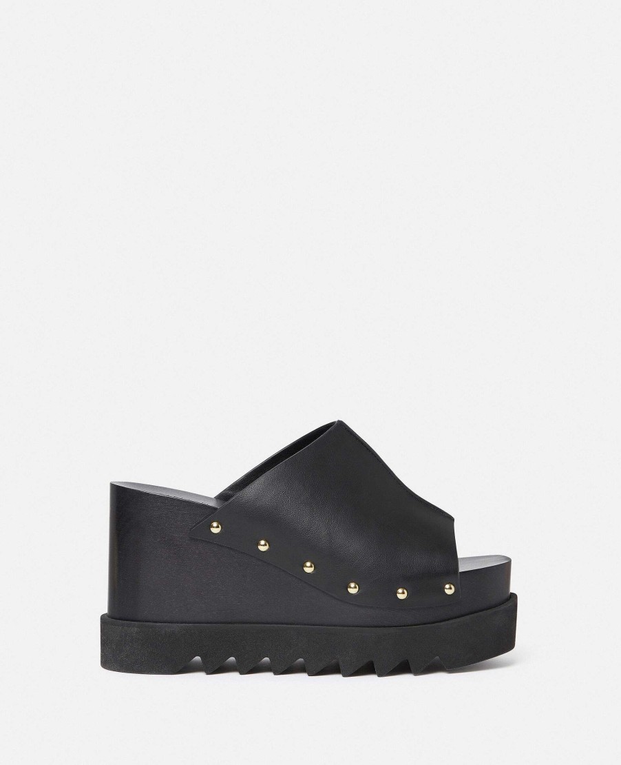 Women Stella McCartney Wedges | Elyse Studded Slide Wedge Sandals