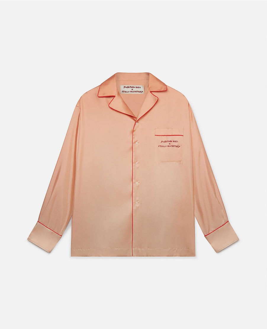 Unisex Stella McCartney Shirts | Twins I Print Silk Twill Shirt