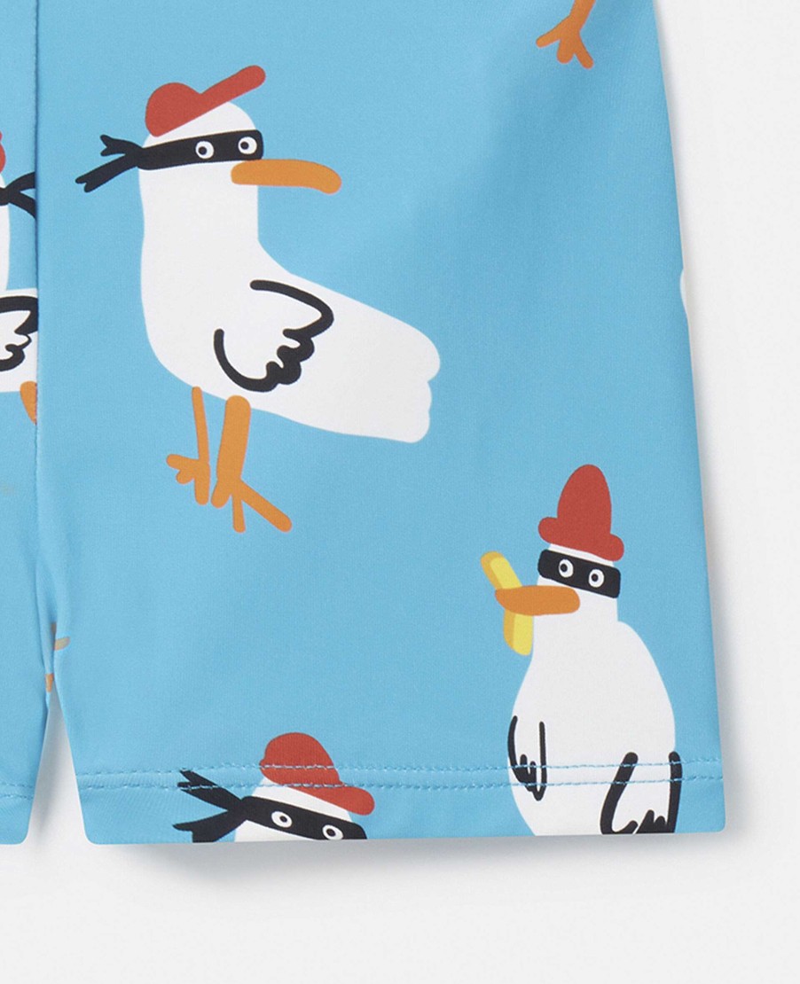 Kids Stella McCartney Baby Boys | Seagull Bandit Swimming Trunks