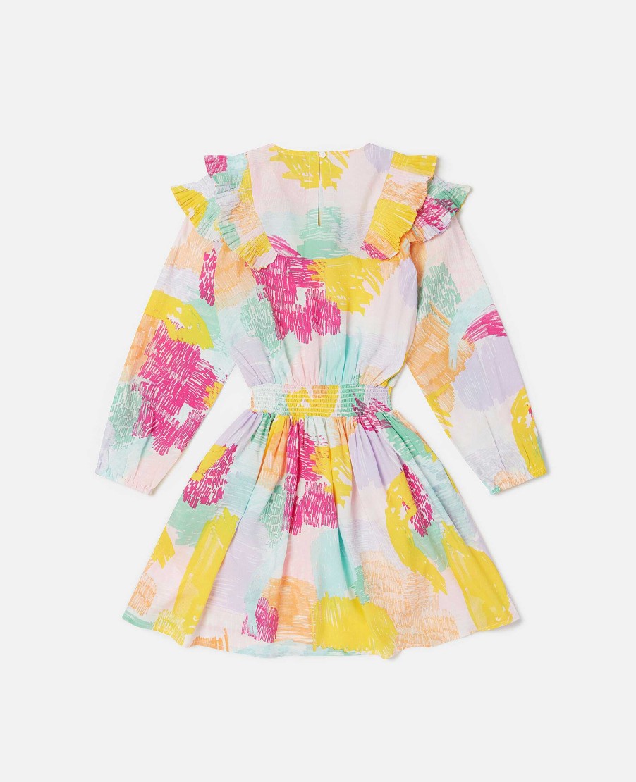 Kids Stella McCartney Dresses And All-In-Ones | Abstract Doodle Print Ruffle Skater Dress