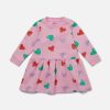 Kids Stella McCartney Baby Girls | Smiling Heart Print Skater Dress