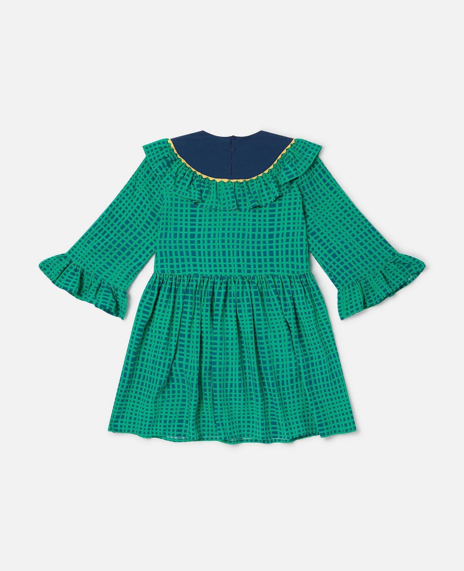 Kids Stella McCartney Dresses And All-In-Ones | Folk Flower Check Print Collared Dress