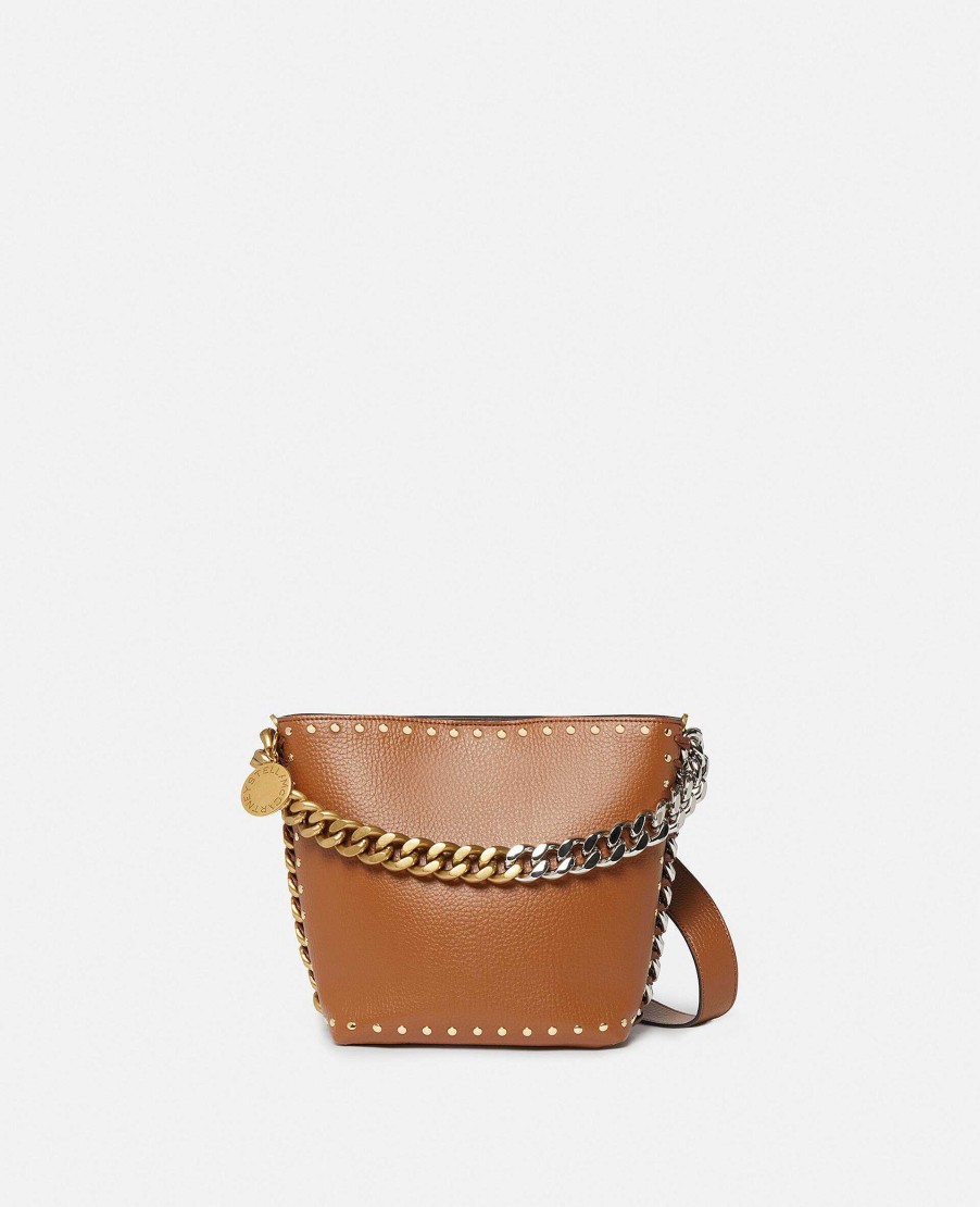 Women Stella McCartney Crossbody Bags | Frayme Studded Grainy Alter Mat Bucket Bag