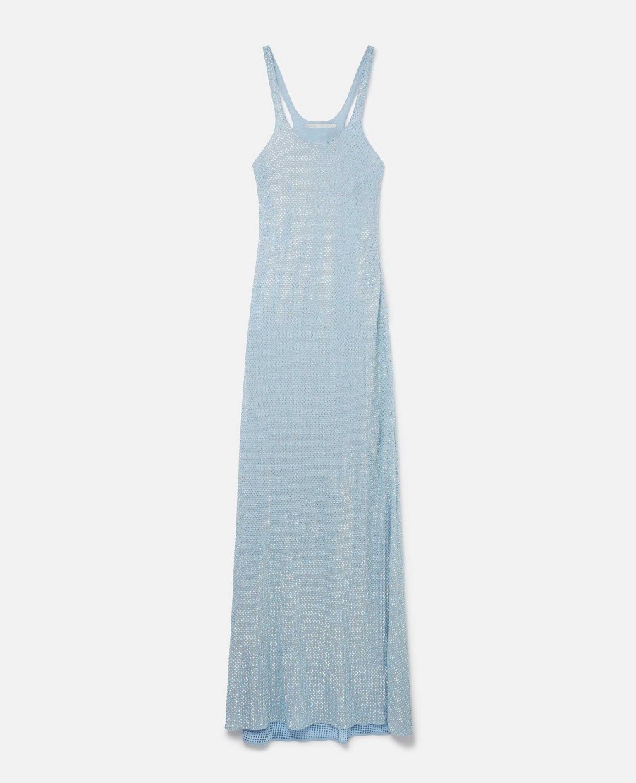 Women Stella McCartney Dresses | Crystal Strass Silk Maxi Dress