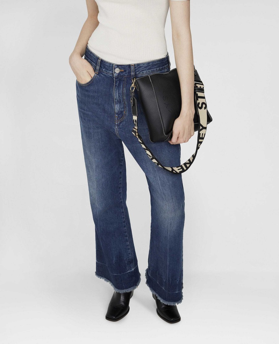 Women Stella McCartney Crossbody Bags | Logo Grainy Alter Mat Shoulder Bag