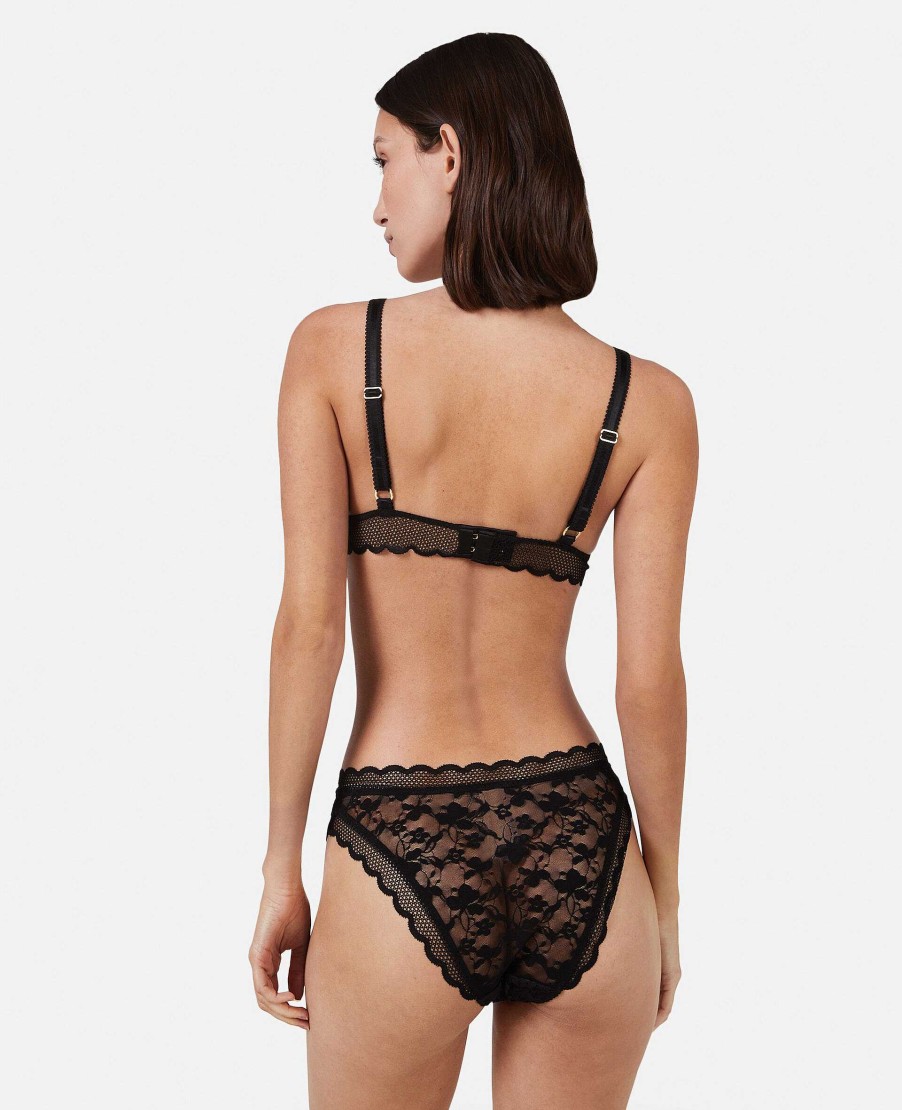 Women Stella McCartney Lingerie And Sleepwear | Patchwork Lace High Leg Bikini Briefs