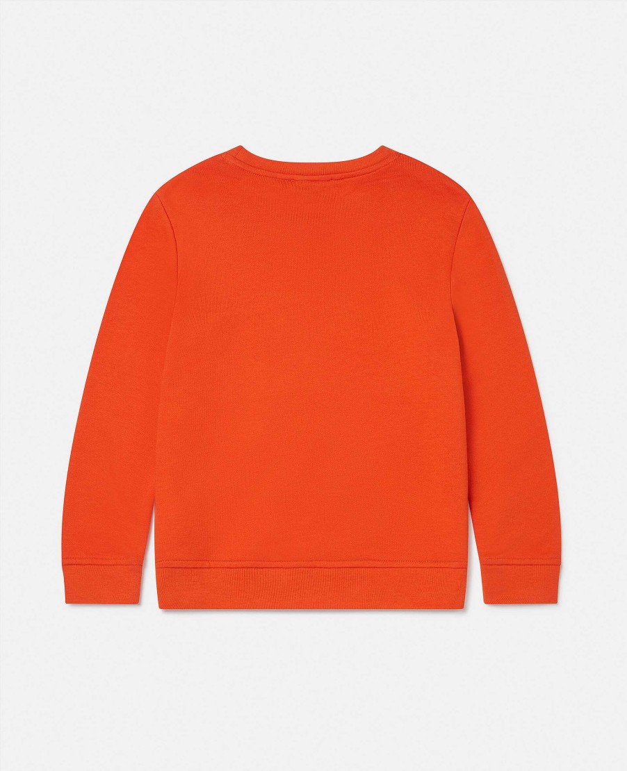 Kids Stella McCartney Baby Girls | Smiling Flower Motif Sweatshirt