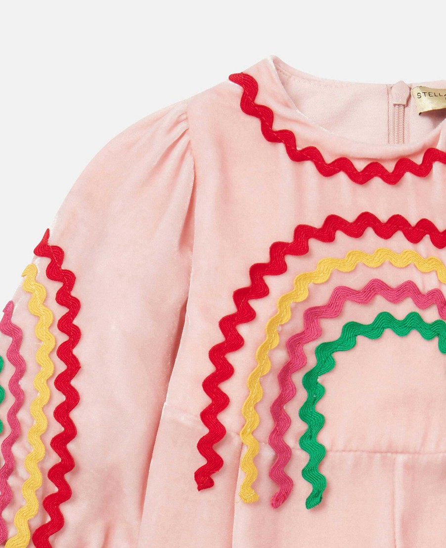 Kids Stella McCartney Baby Girls | Skaterkleid Mit Blumenstickerei