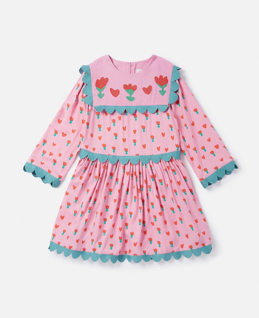 Kids Stella McCartney Dresses And All-In-Ones | Folk Flower Print Collared Dress