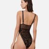 Women Stella McCartney Lingerie And Sleepwear | Patchwork Lace High Leg Bodysuit