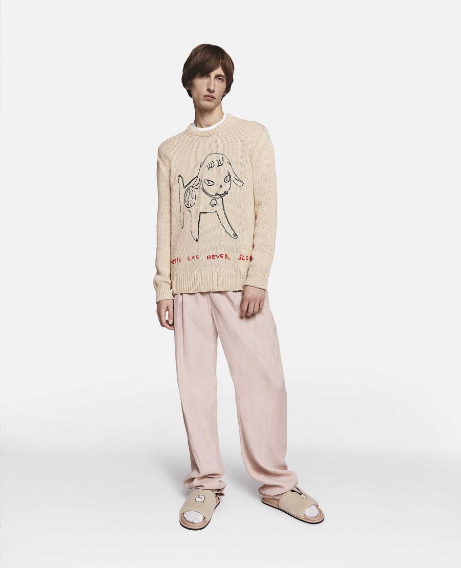 Unisex Stella McCartney Sweatshirts | Sheep Embroidery Cotton Sweatshirt