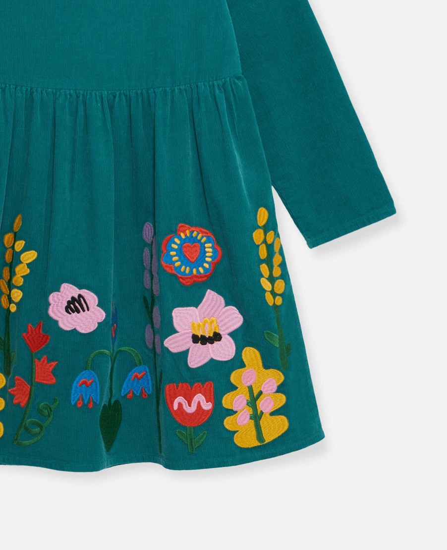 Kids Stella McCartney Dresses And All-In-Ones | Flower Embroidery Skater Dress