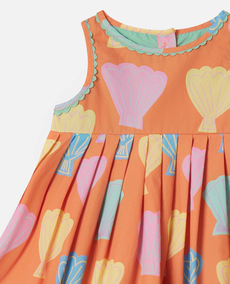 Kids Stella McCartney Baby Girls | Seashell Print Sleeveless Dress And Bloomers Set