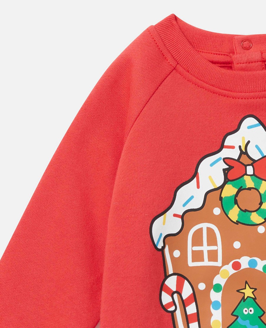 Kids Stella McCartney Baby Boys | Gingerbread House Motif Sweatshirt