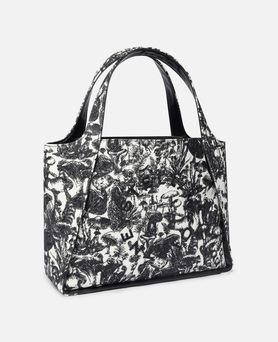 Women Stella McCartney Logo Bag | Logo Fungi Forest Toile De Jouy Tote Bag