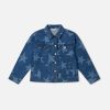 Kids Stella McCartney Outerwear | Star Print Oversized Denim Jacket