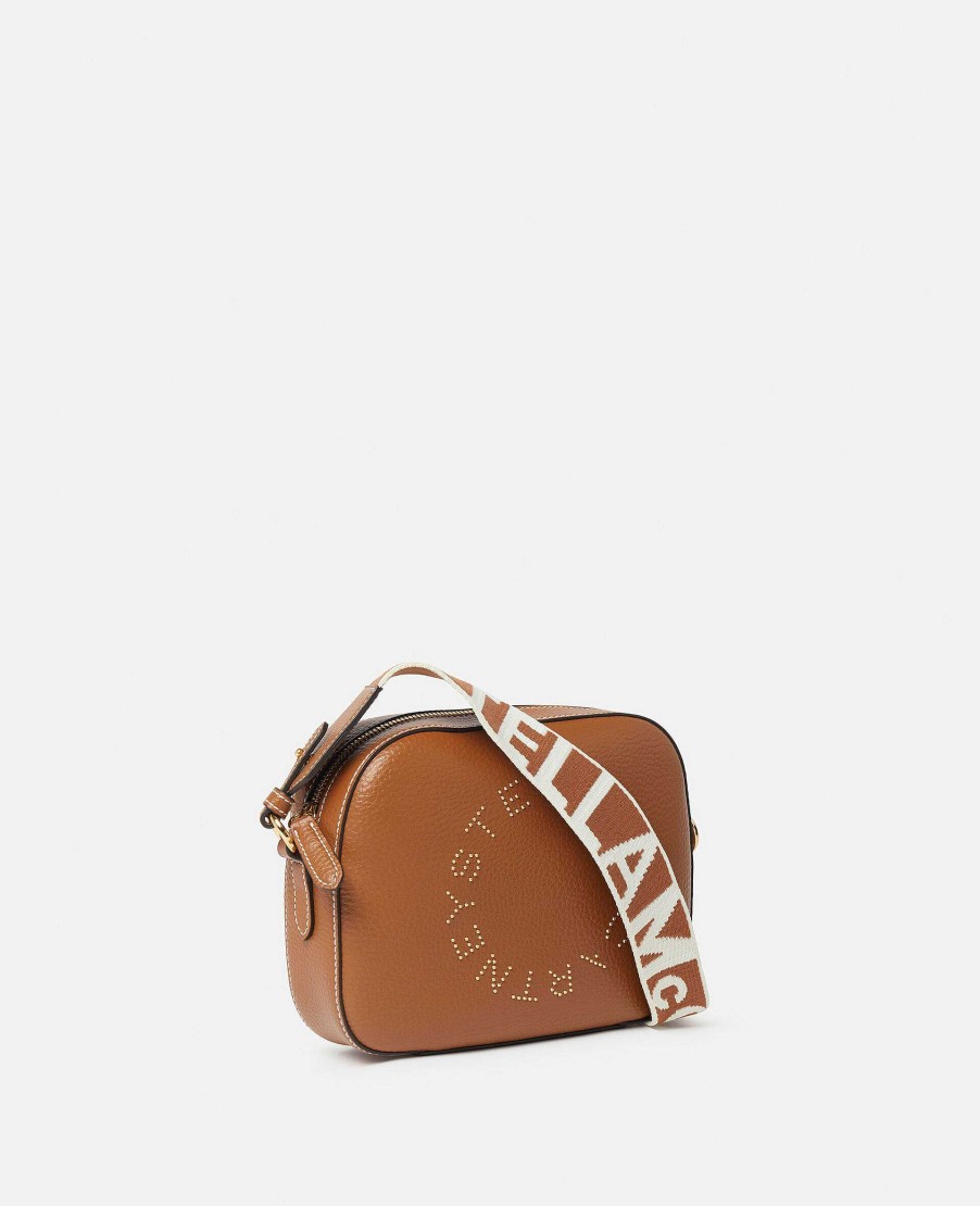 Women Stella McCartney Logo Bag | Logo Studded Grainy Alter Mat Mini Camera Bag