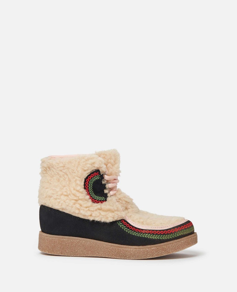 Kids Stella McCartney Shoes And Bags | Borg Moccasin Ankle Boots