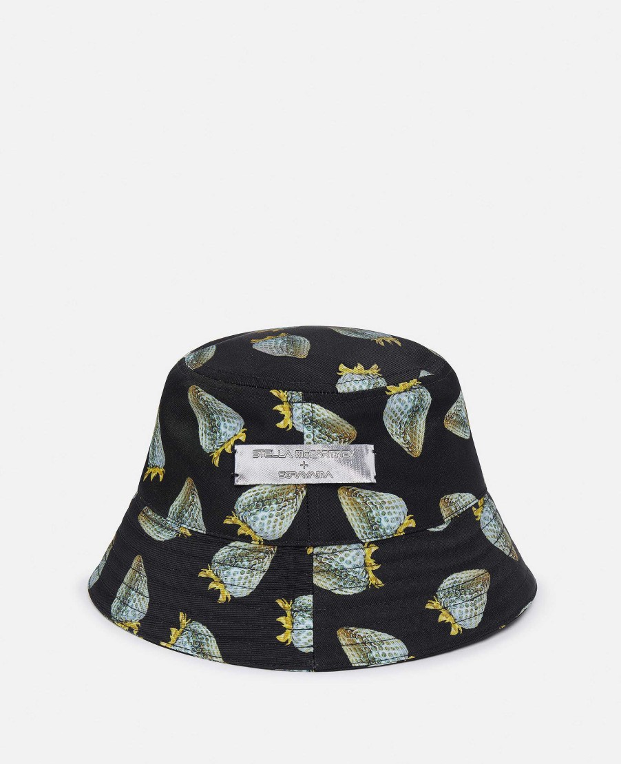 Unisex Stella McCartney Accessories | Strawberry-Print Regenerated Nylon Bucket Hat